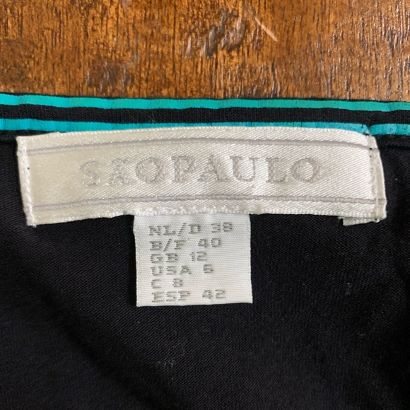 São Paulo Size 6 Sleeveless Multicolor Tie-Waist Sheath Dress - Picture 9 of 12